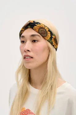 Lucy & Yak Hallie - Twist Top Cotton Headband in Sunflower Print Sale