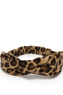 Lucy & Yak Hallie - Twist Top Headband in Leopard Print Sale