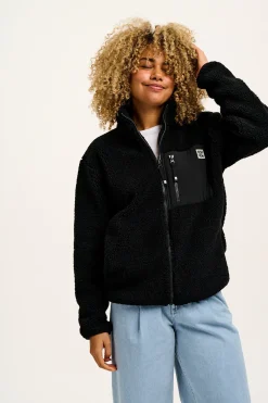 Lucy & Yak Harper - Borg Fleece Jacket in Black Outlet