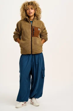 Lucy & Yak Harper - Borg Fleece Jacket in Mocha Chocca Latte Brown Sale