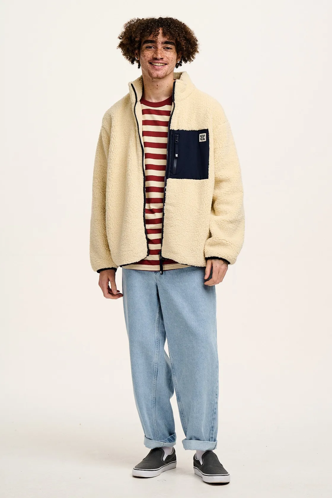 Lucy & Yak Harper - Borg Fleece Jacket in Cream Best