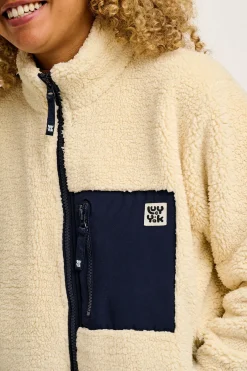 Lucy & Yak Harper - Borg Fleece Jacket in Cream Best