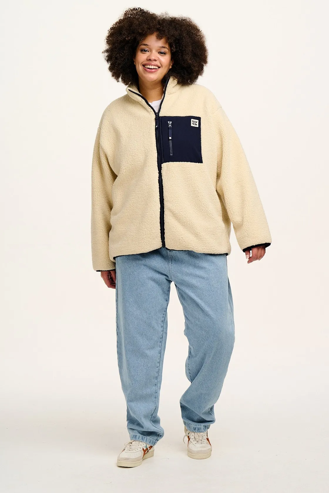 Lucy & Yak Harper - Borg Fleece Jacket in Cream Best