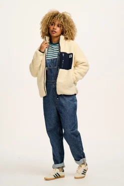 Lucy & Yak Harper - Borg Fleece Jacket in Cream Best