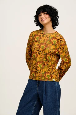 Lucy & Yak Hermione - Fluted Cotton Top in Cass Floral Clearance