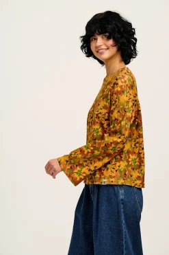 Lucy & Yak Hermione - Fluted Cotton Top in Cass Floral Clearance