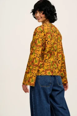 Lucy & Yak Hermione - Fluted Cotton Top in Cass Floral Clearance