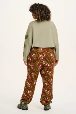 Lucy & Yak Jamie - Joggers in Brown Yosemite Print New