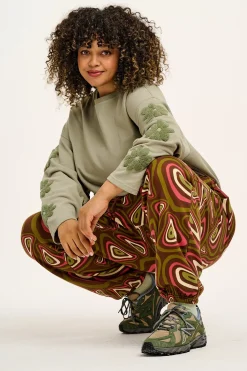 Lucy & Yak Jamie - Joggers in Brown Yosemite Print New