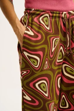 Lucy & Yak Jamie - Joggers in Brown Yosemite Print New