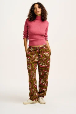 Lucy & Yak Jamie - Joggers in Brown Yosemite Print New