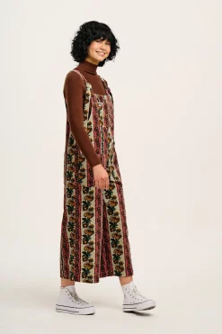 Lucy & Yak Jenny - Wide Leg Corduroy Dungarees in Betsy Floral Print Sale