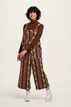 Lucy & Yak Jenny - Wide Leg Corduroy Dungarees in Betsy Floral Print Sale