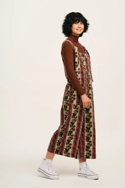 Lucy & Yak Jenny - Wide Leg Corduroy Dungarees in Betsy Floral Print Sale