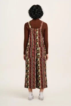 Lucy & Yak Jenny - Wide Leg Corduroy Dungarees in Betsy Floral Print Sale