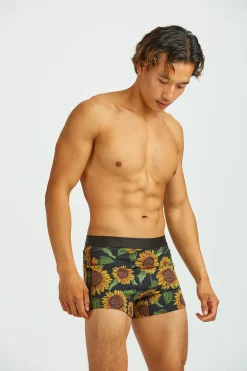 Lucy & Yak Joey - Cotton & Bamboo Boxer Shorts in Sunflower Print New