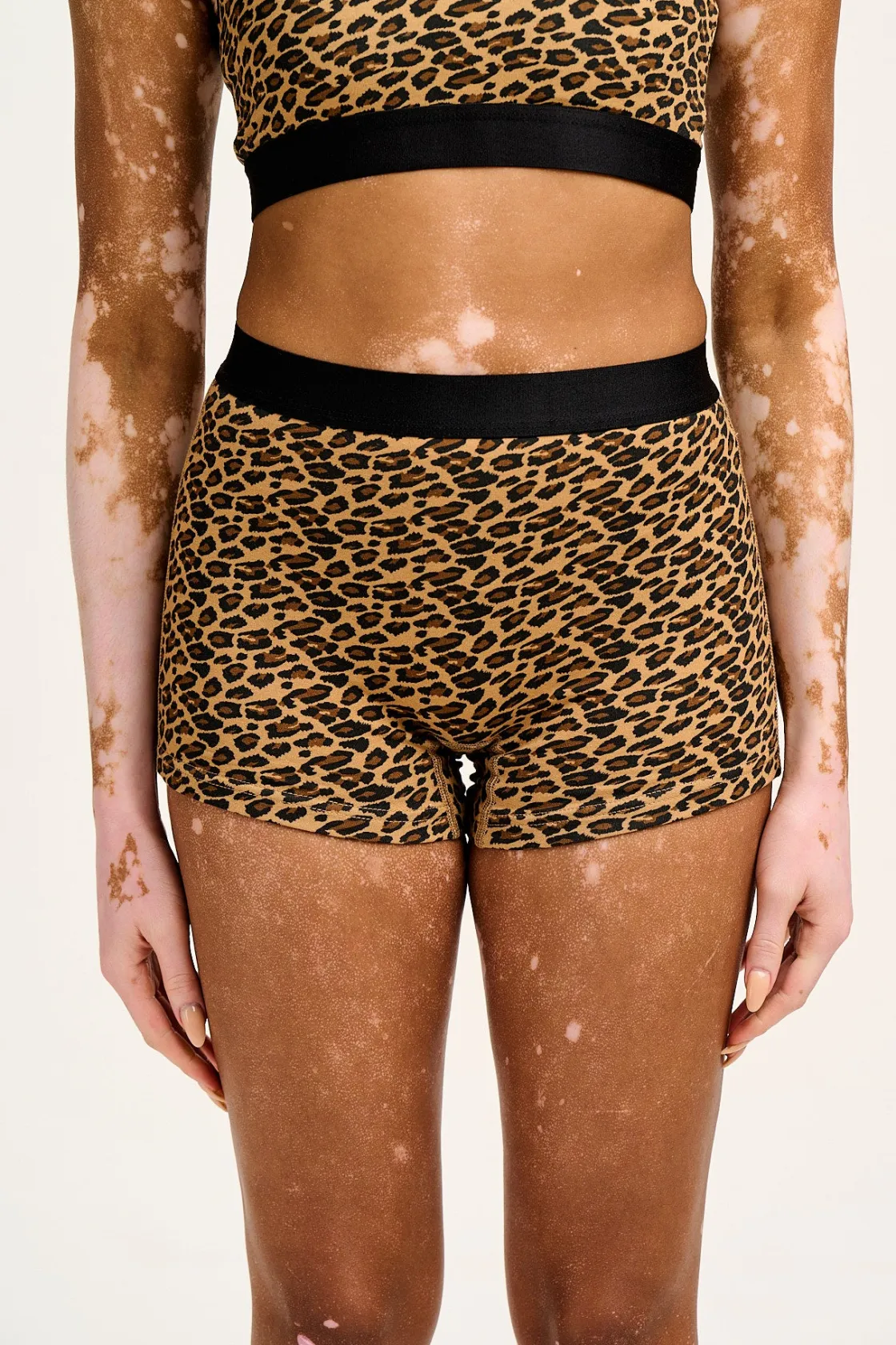 Lucy & Yak Joey - Cotton & Bamboo Boxer Shorts in Leopard Print Best