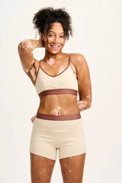 Lucy & Yak Joey - Cotton & Bamboo Boxer Shorts in Ecru Best