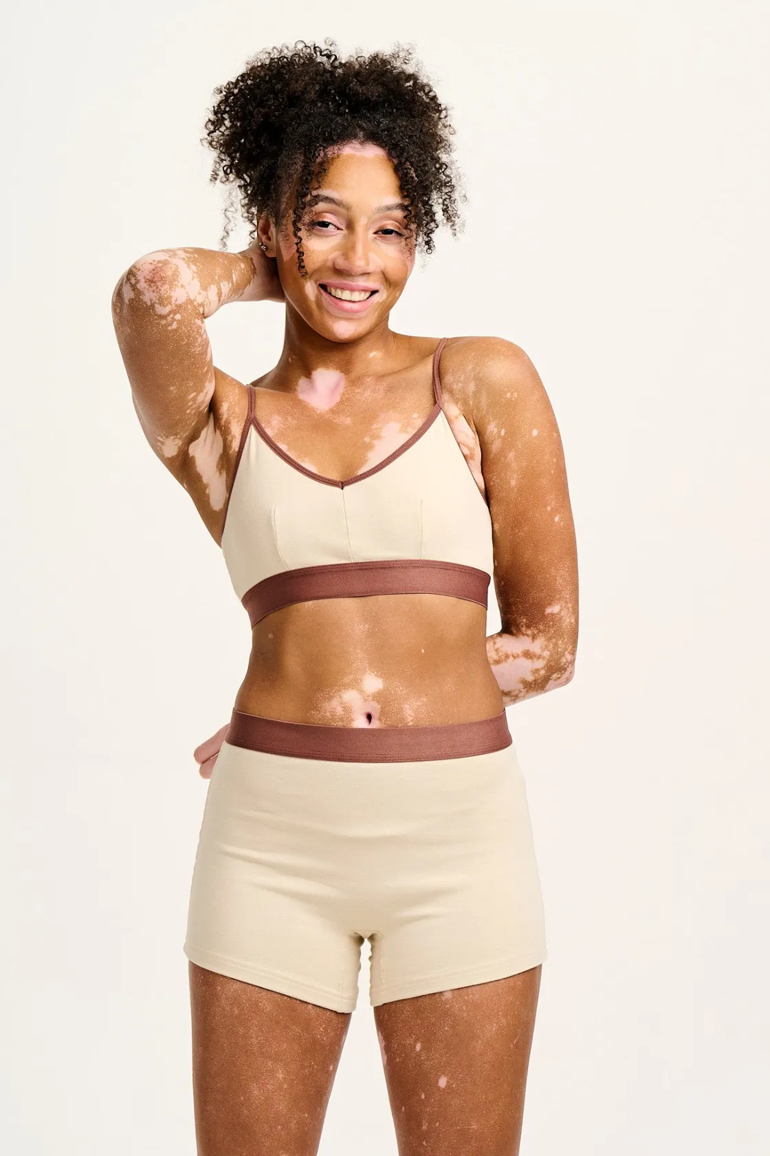 Lucy & Yak Joey - Cotton & Bamboo Boxer Shorts in Ecru Best