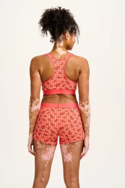 Lucy & Yak Joey - Cotton & Bamboo Boxer Shorts in Pink Check Rosalind Print Outlet