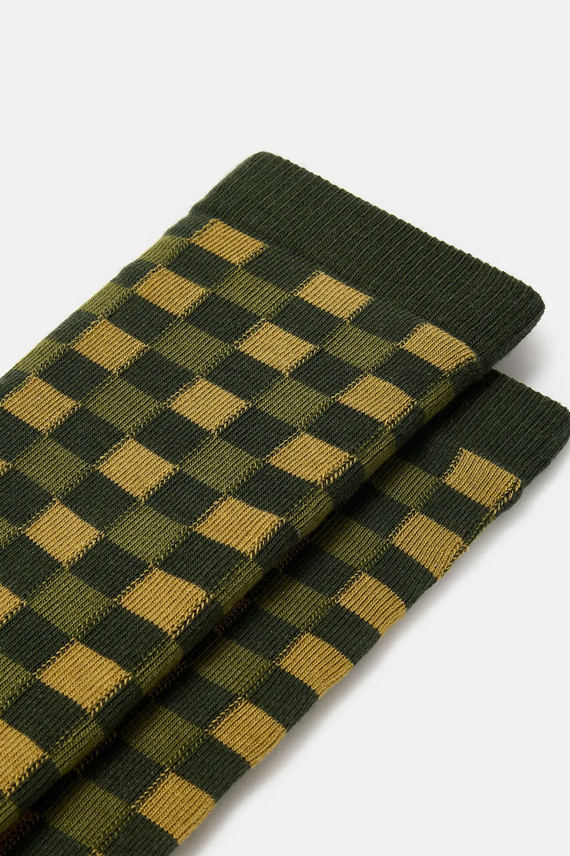 Lucy & Yak JoJo - Cotton Socks in Green Gingham New