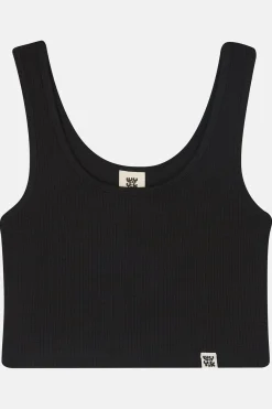 Lucy & Yak Josy - Vest Top in Black Hot