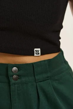 Lucy & Yak Josy - Vest Top in Black Hot