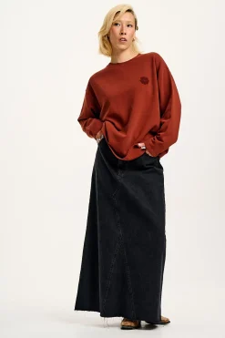 Lucy & Yak Kai - Midweight Cosy Loop Back Cotton Sweatshirt in Hazel Discount