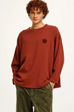 Lucy & Yak Kai - Midweight Cosy Loop Back Cotton Sweatshirt in Hazel Discount