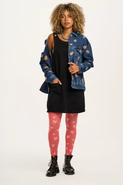 Lucy & Yak Layla - Mini Denim Dress in Washed Black Online