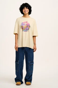 Lucy & Yak L.E. Benny - Oversized Cotton Tee in Artist Print by Rohan Dahotre Discount
