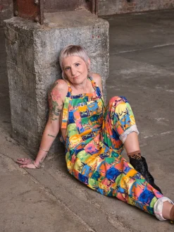 Lucy & Yak L.E. Original - Twill Dungaree in Baring All Print Clearance