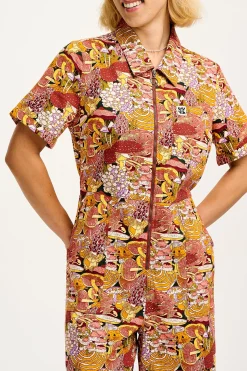 Lucy & Yak L.E. Ragan - Cotton Jumpsuit in Artist Print by Caroline Clark Fashion