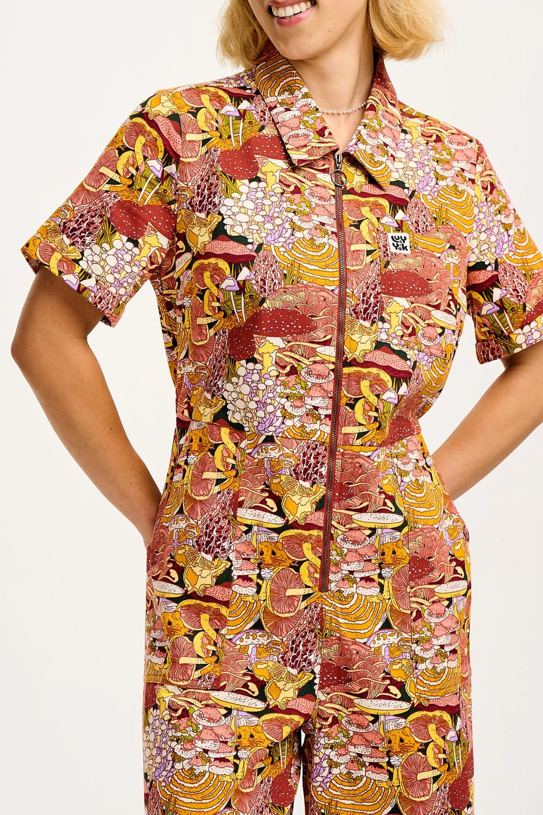 Lucy & Yak L.E. Ragan - Cotton Jumpsuit in Artist Print by Caroline Clark Fashion