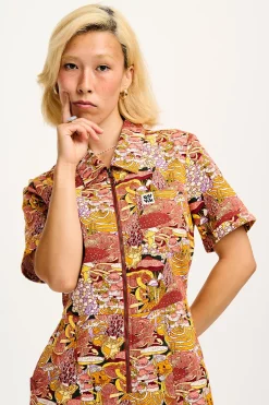 Lucy & Yak L.E. Ragan - Cotton Jumpsuit in Artist Print by Caroline Clark Fashion