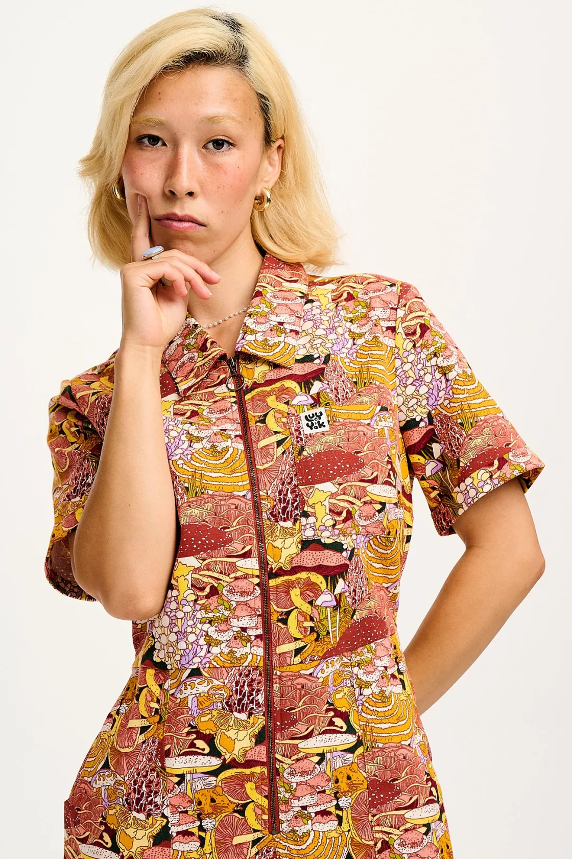Lucy & Yak L.E. Ragan - Cotton Jumpsuit in Artist Print by Caroline Clark Fashion