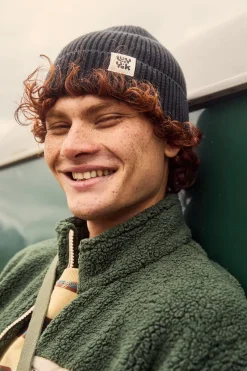 Lucy & Yak Luca - Cotton Beanie in Black New