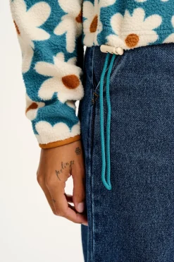 Lucy & Yak Maddison - Fleece in Blue Chase Floral Print Discount