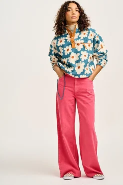 Lucy & Yak Maddison - Fleece in Blue Chase Floral Print Discount