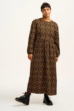 Lucy & Yak Maeve - Midi Dress in Leopard Print Best