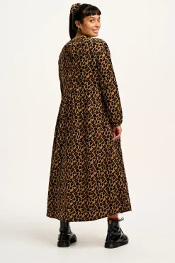 Lucy & Yak Maeve - Midi Dress in Leopard Print Best