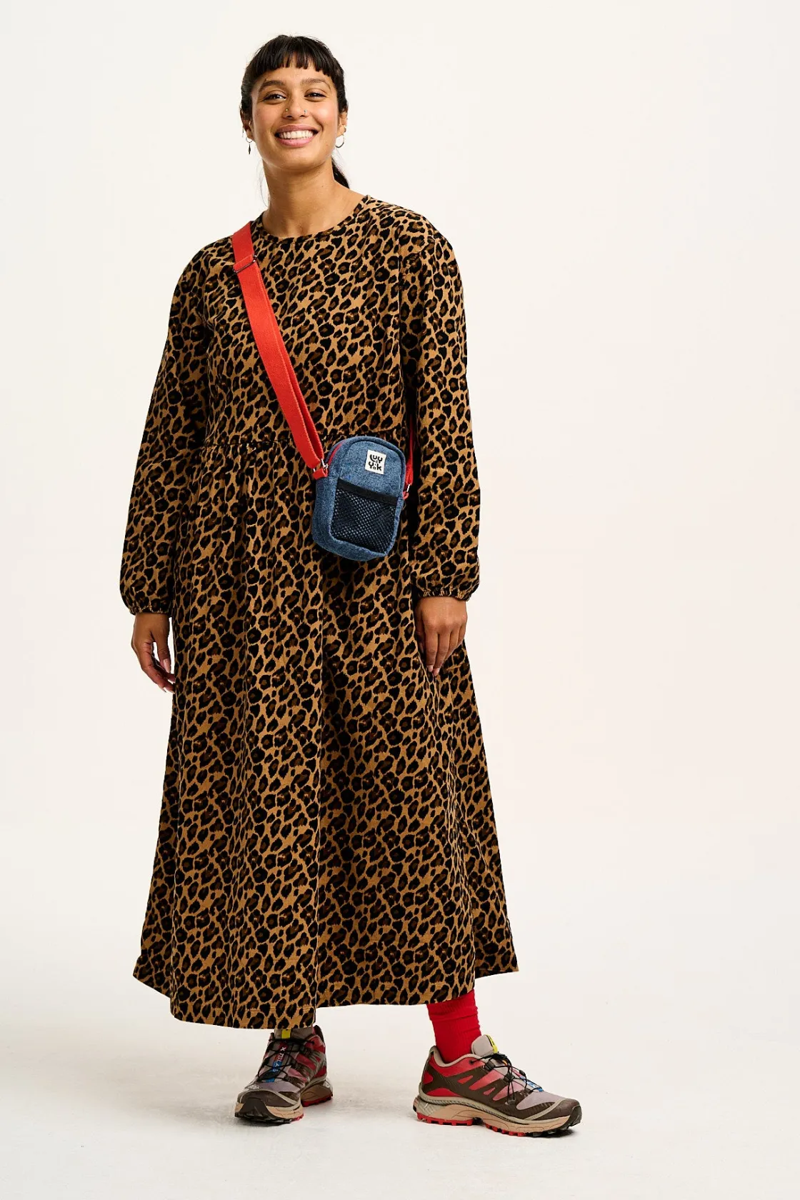 Lucy & Yak Maeve - Midi Dress in Leopard Print Best