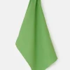 Lucy & Yak Matias - Tea Towel in Pickle Green Waffle Cotton Online