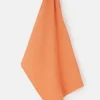 Lucy & Yak Matias - Tea Towel in Sunset Orange Waffle Cotton Clearance