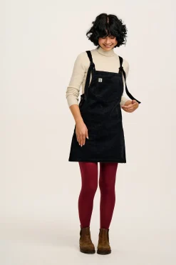 Lucy & Yak Mini Pini - Corduroy Dress in Black Best