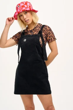 Lucy & Yak Mini Pini - Corduroy Dress in Black Best