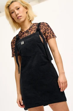 Lucy & Yak Mini Pini - Corduroy Dress in Black Best
