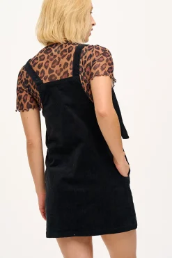 Lucy & Yak Mini Pini - Corduroy Dress in Black Best