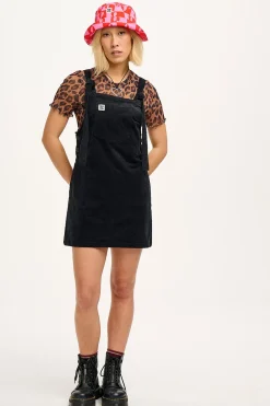 Lucy & Yak Mini Pini - Corduroy Dress in Black Best