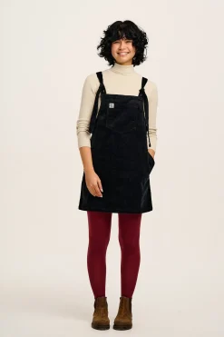 Lucy & Yak Mini Pini - Corduroy Dress in Black Best